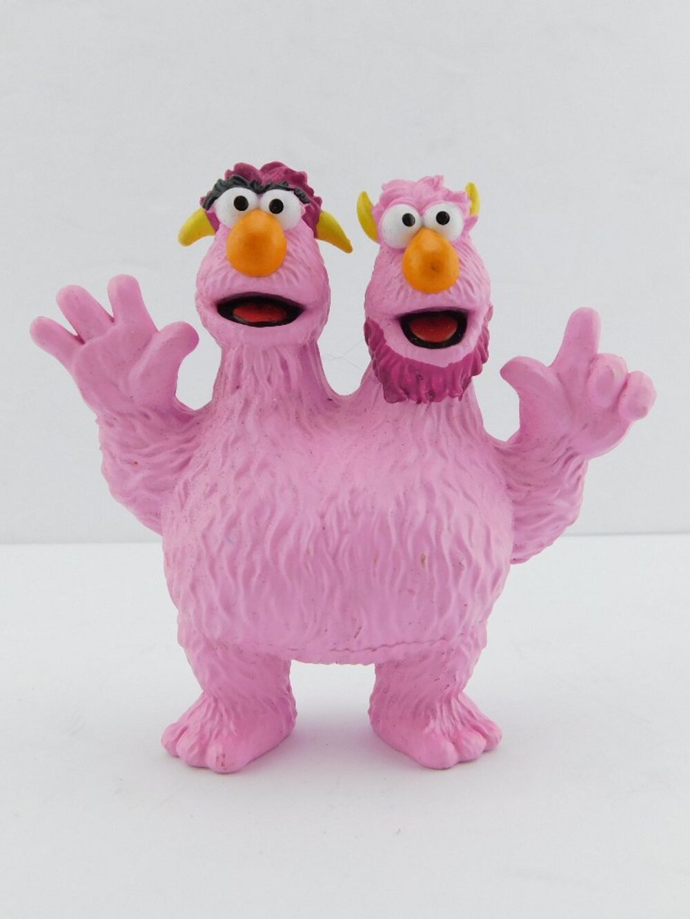 Sesame Street Place Two-Headed Monster PVC Figure Pink 3” Fill-A-Bus Collectable